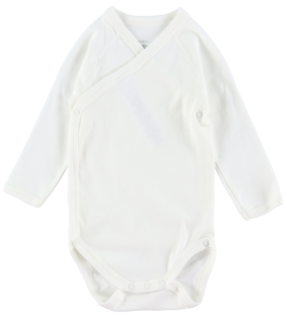 Petit Bateau Wrap Samfellur l/e - 3 Pakki - Hvítt/Blátt