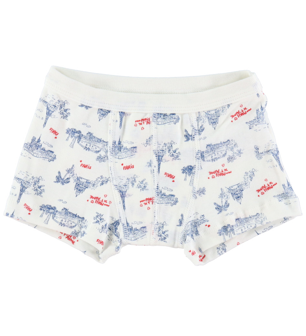 Petit Bateau Boxers - 3-Pack - Blue/White