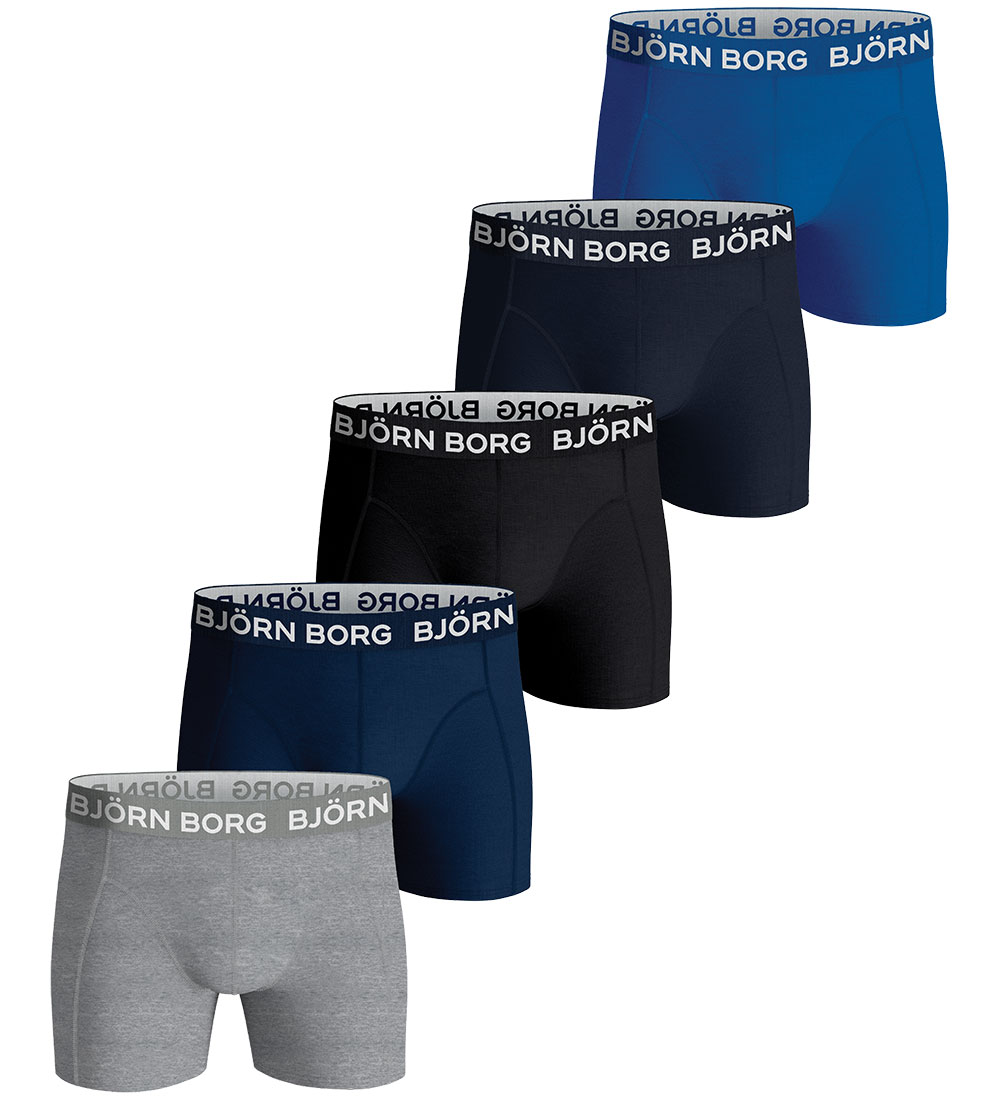 Björn Borg Boxershorts - 5er-Pack - Blau/Schwarz/Grau