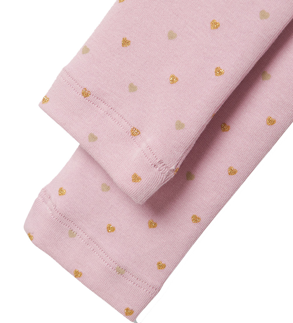 Name It Leggings - NmfSophie - Corsage w. Hearts