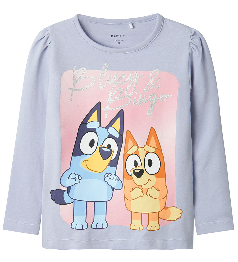Name It Bluse - NmfOddny - Isländisch Blue m. Print
