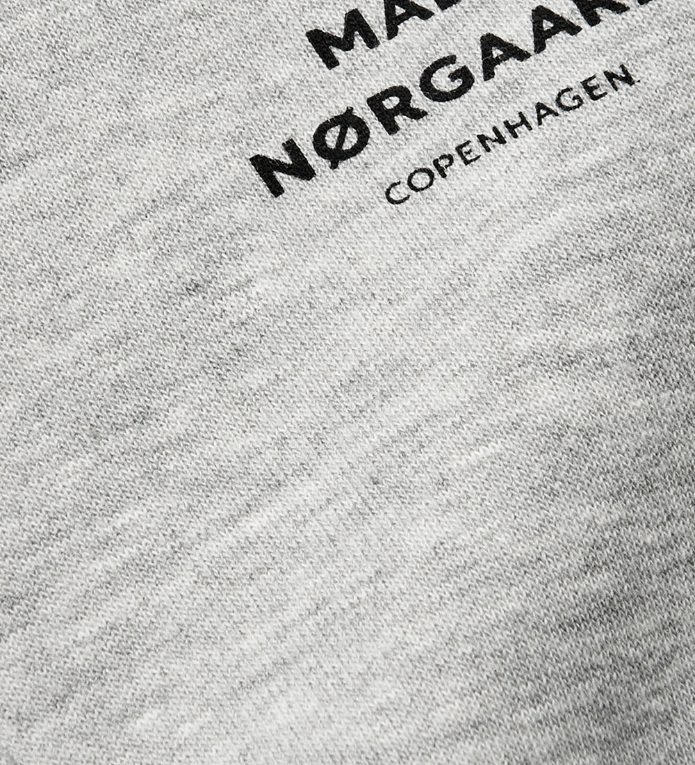 Mads Nørgaard Sweatshirt - Crewie Half Zip - Grey Melange