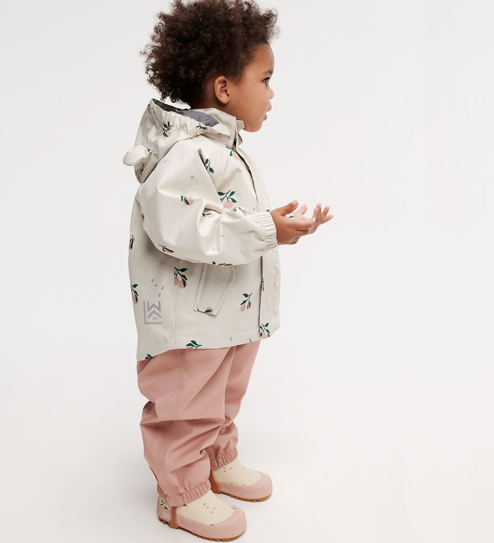 Liewood Rainwear w. Suspenders - Manu - Peach/Sea Shell