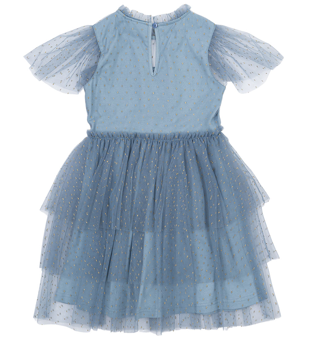 The New Dress - TnNarice - Ashley Blue/Gold w. Gold Dots