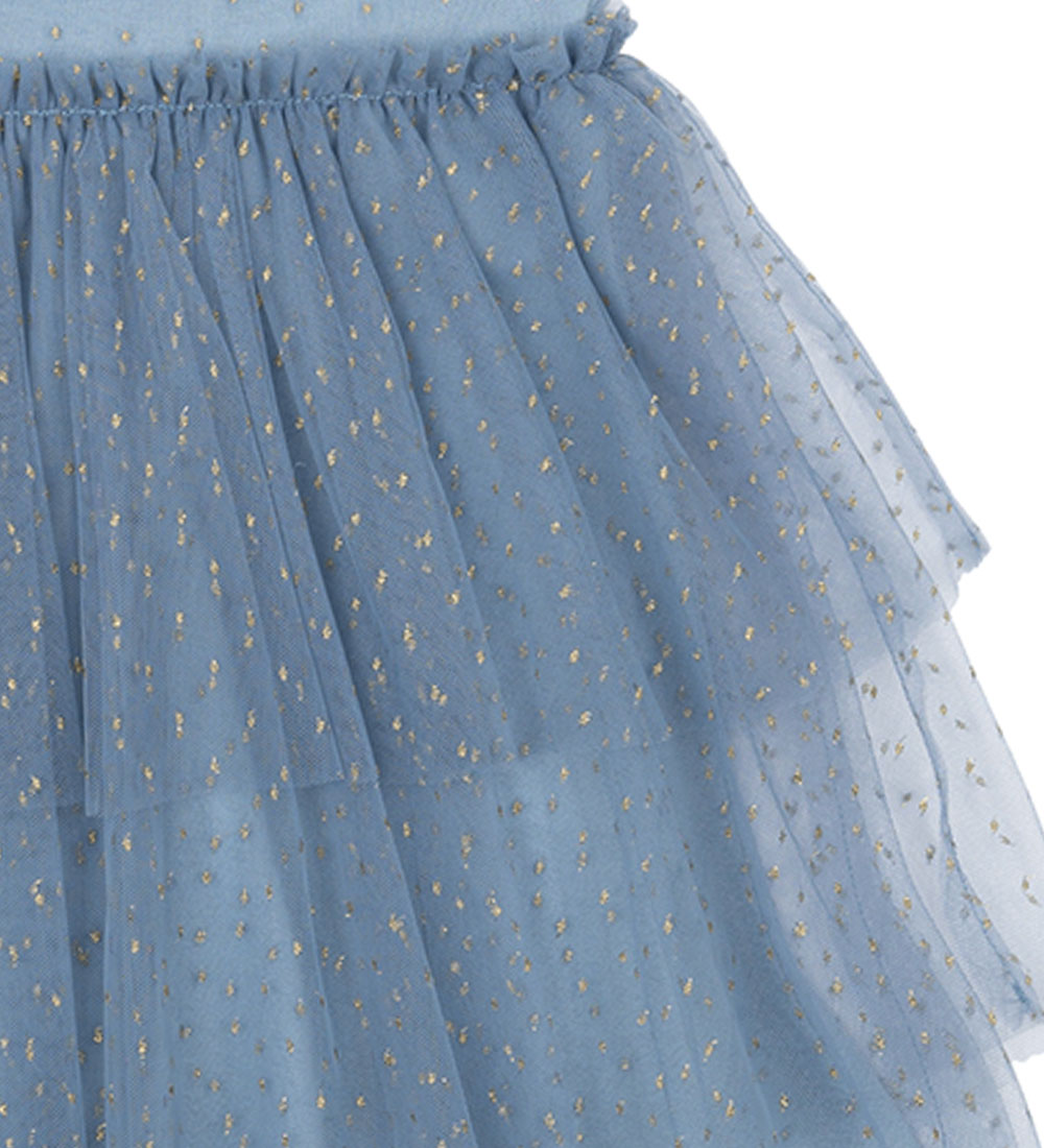 The New Dress - TnNarice - Ashley Blue/Gold w. Gold Dots