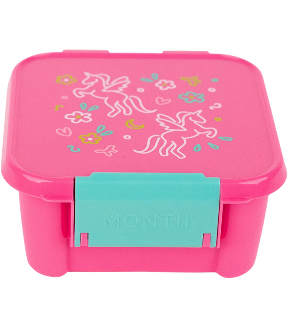 MontiiCo Snackbox m. 3 Rum - Bento Two - 500 ml - Unicorn Magie