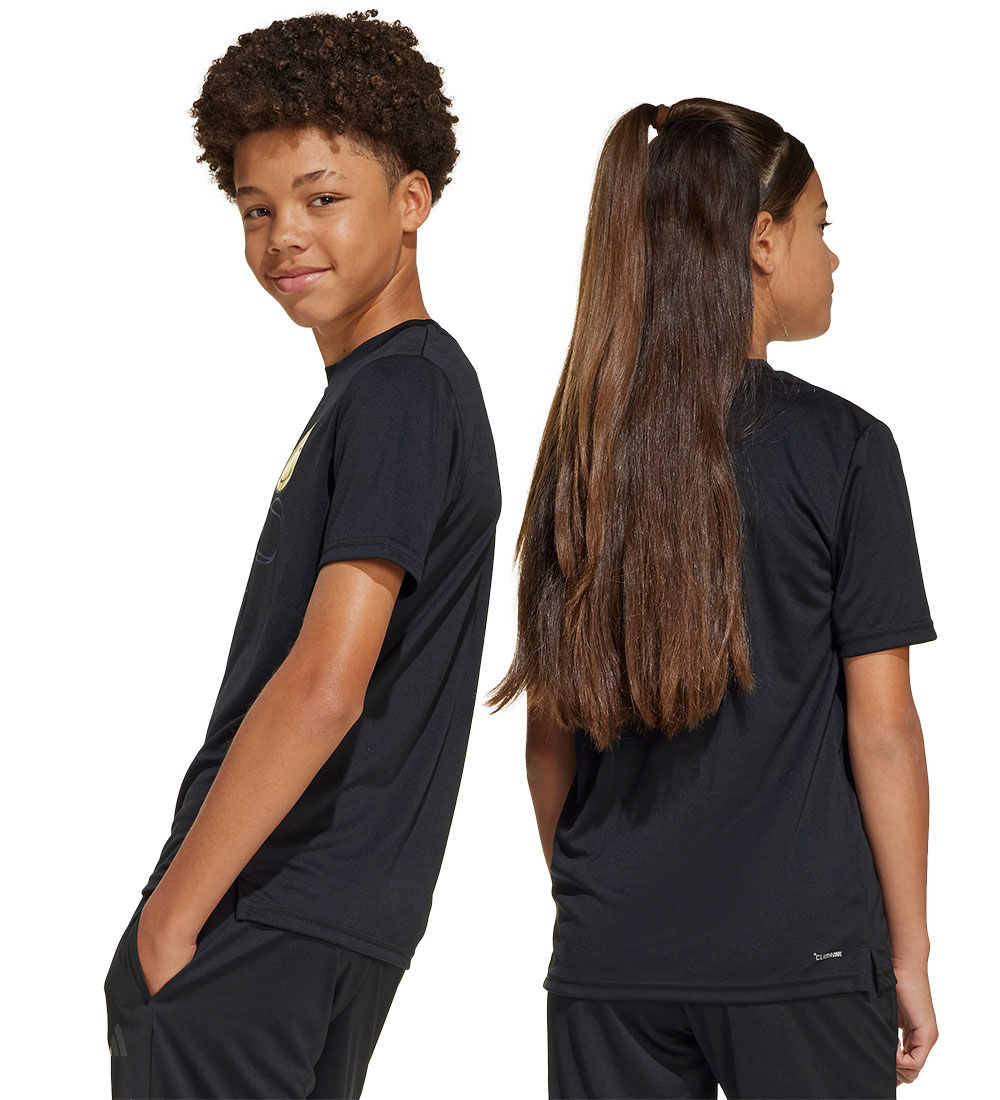 adidas Performance T-shirt - B Smi - Black/Prloin/Byellow