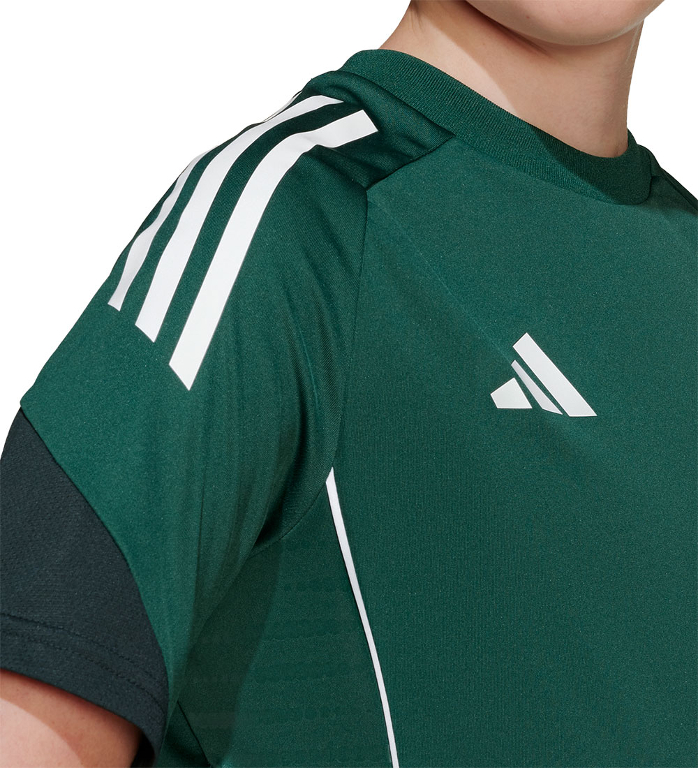 adidas Performance T-Shirt - Tiro25C - Donkergroen/Schaliegroen