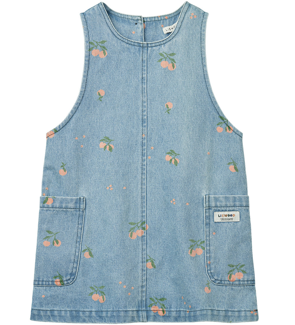 Liewood Jurk - Angelica - Denim - Lichtblauw m. Perziken