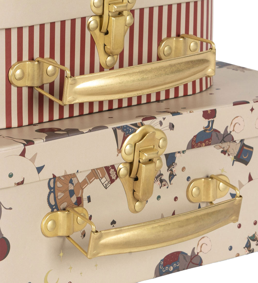 Konges Sløjd Cardboard Suitcase - 2-Pack - Circus Mix