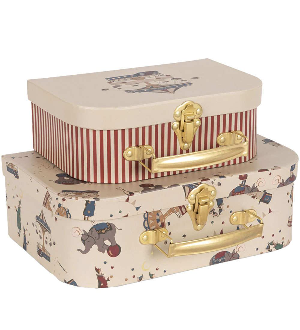 Konges Sløjd Cardboard Suitcase - 2-Pack - Circus Mix