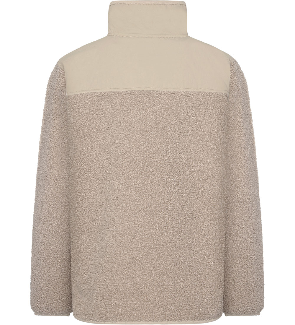 Didriksons Fleece Jacket - Teddy - Exa Half Zip - Beach Beige