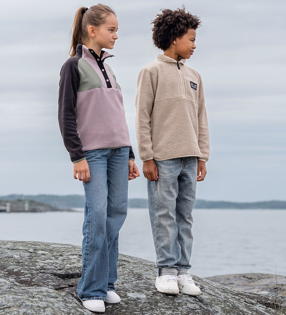 Didriksons Fleece Jacket - Teddy - Exa Half Zip - Beach Beige