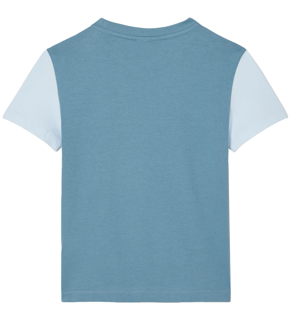 Lacoste T-shirt - Limestone/Rill-Navy/Blue w. Logo