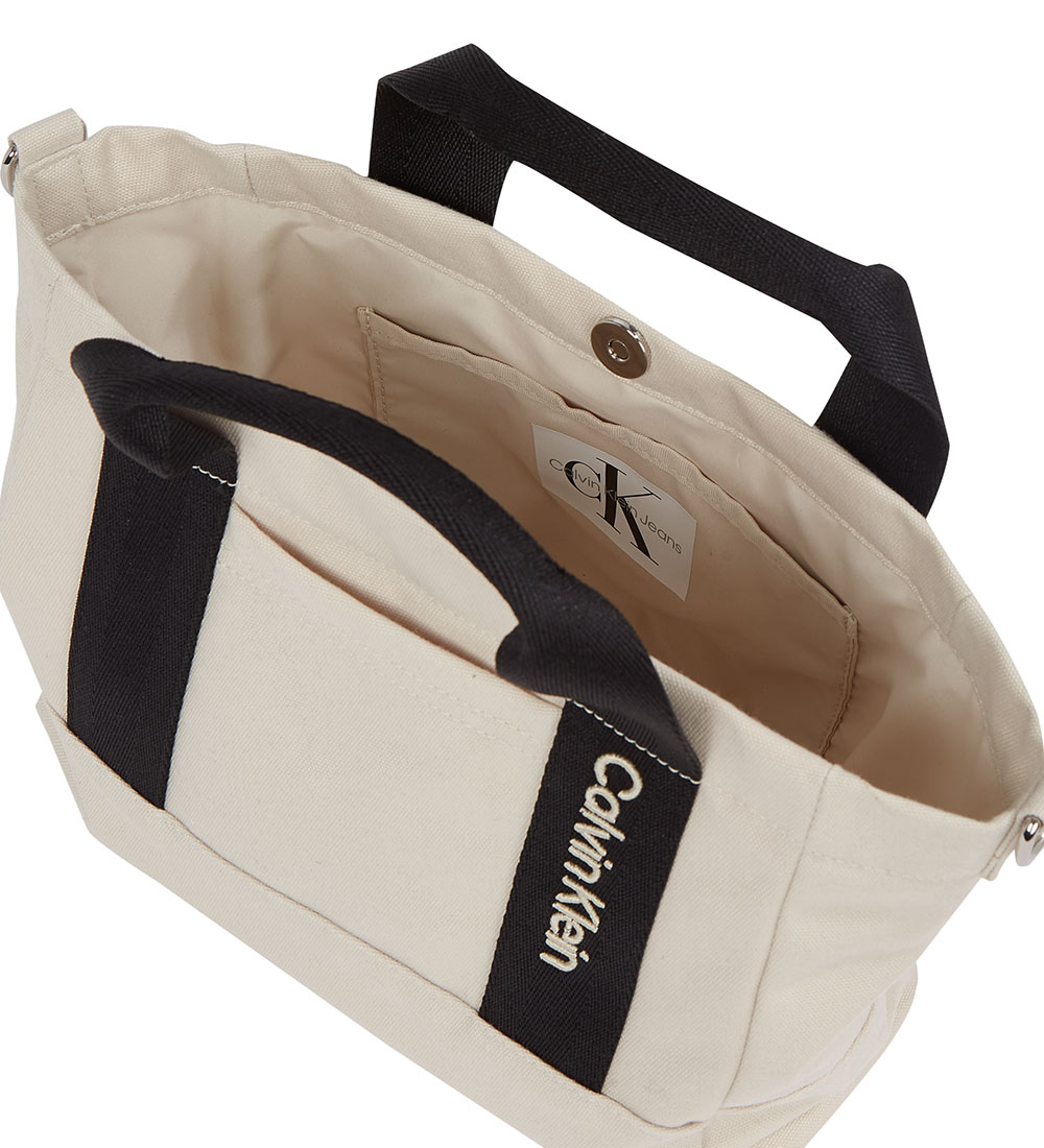 Calvin Klein Shoulder Bag - Colour Block Crossbody - Oyster Gray