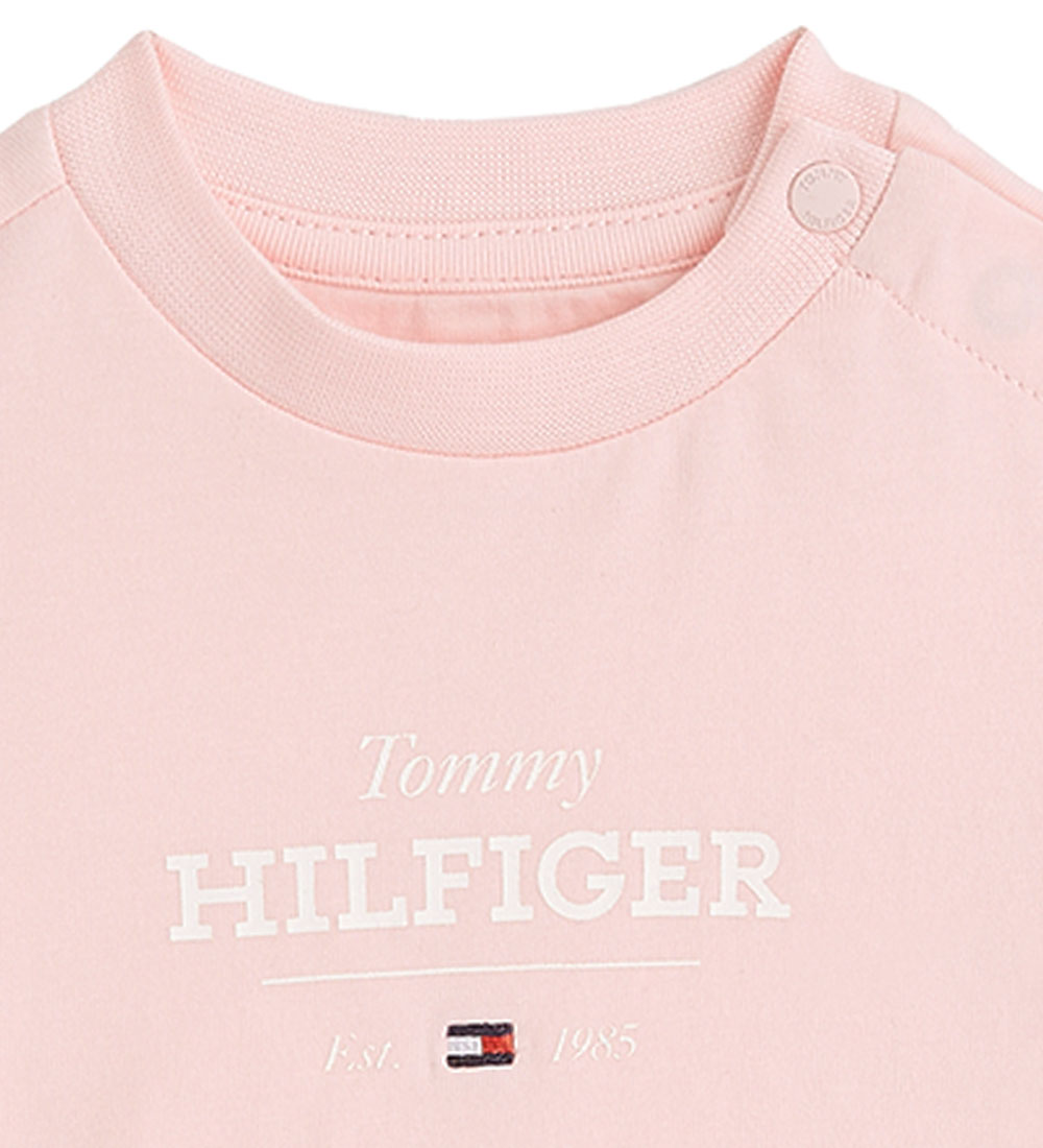 Tommy Hilfiger T-shirt - Monotyp 1985 Logo - Precious Rosa