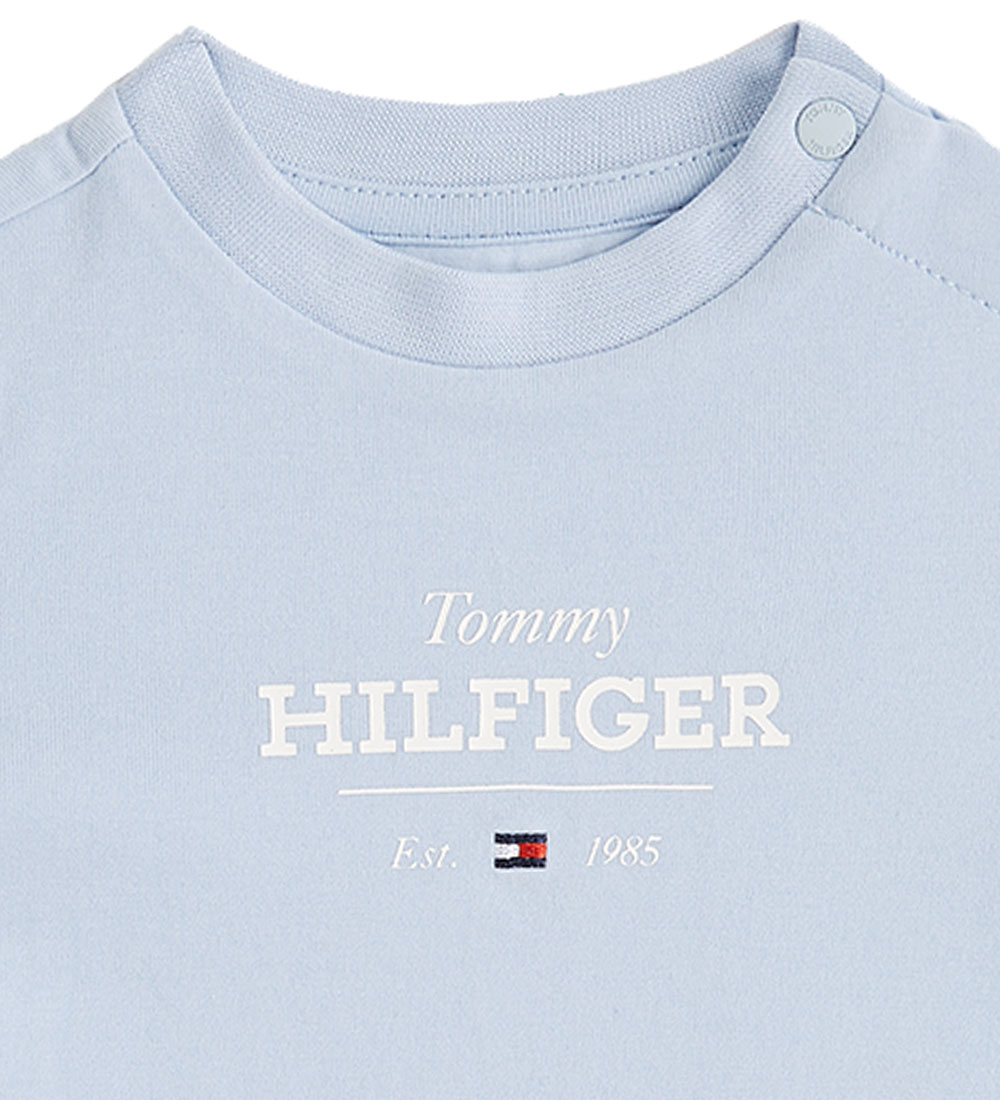 Tommy Hilfiger T-shirt - Monotype 1985 Logo - Breezy Blue
