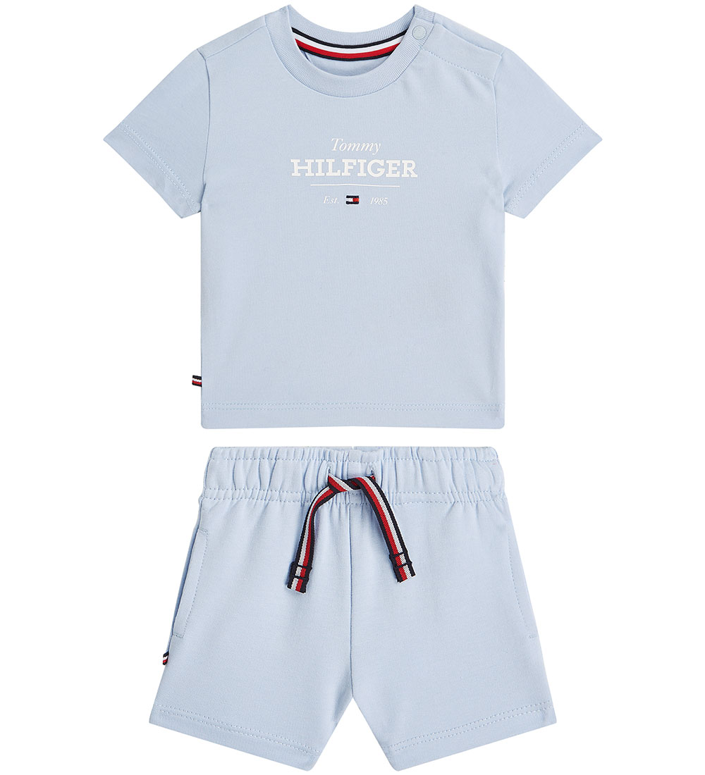 Tommy Hilfiger Íþrótta stuttbuxur/Stuttermabolur - Eingerð - Bre