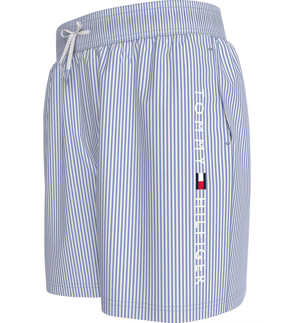 Tommy Hilfiger Sund stuttbuxur - Ithaca White Sweet Blue Stripe