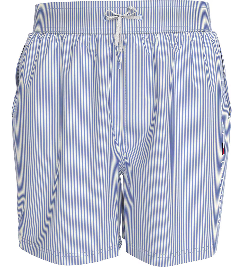 Tommy Hilfiger Sund stuttbuxur - Ithaca White Sweet Blue Stripe