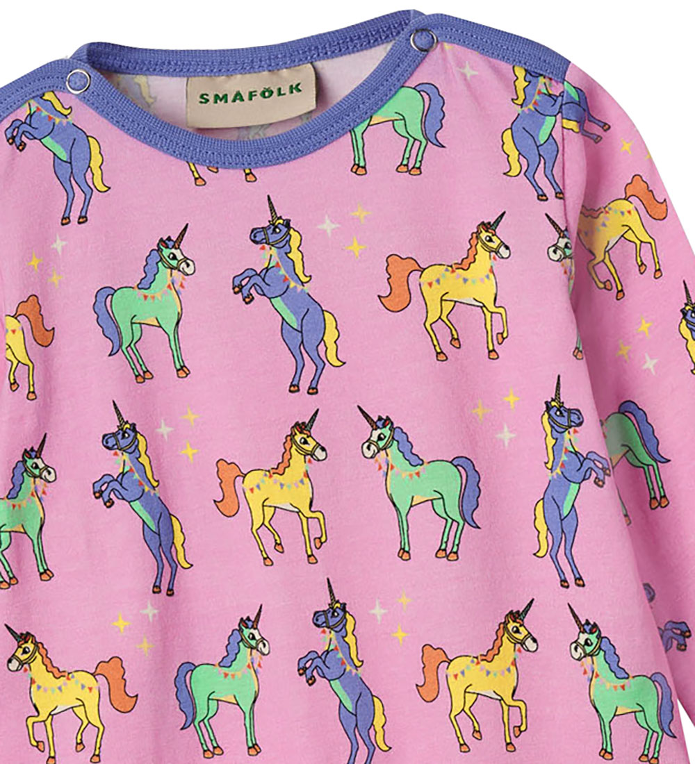 Småfolk Jumpsuit - Pink Lavender w. Unicorns
