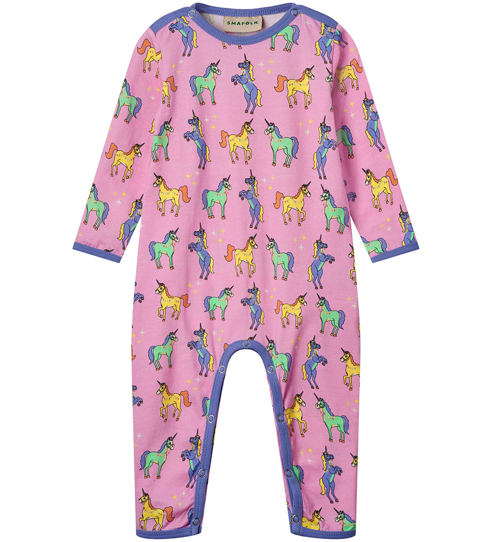 Småfolk Jumpsuit - Pink Lavender w. Unicorns