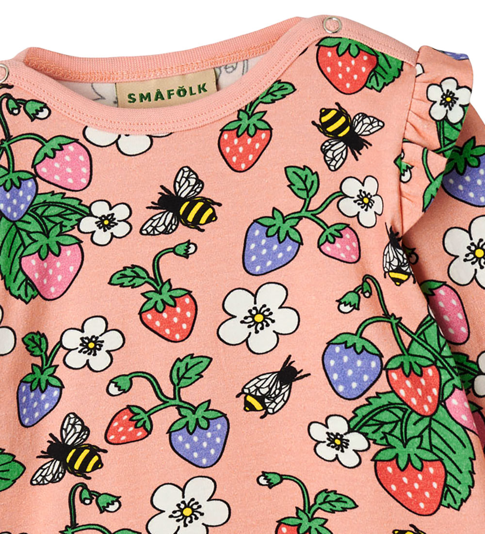 Småfolk Bodysuit L/æ - Blossom w. Strawberry