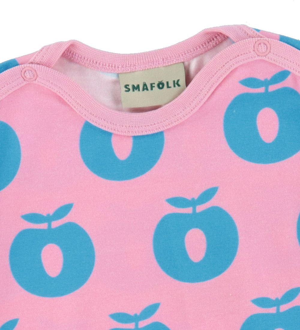 Småfolk Bodysuit L/æ - Pink Lilac w. Apples