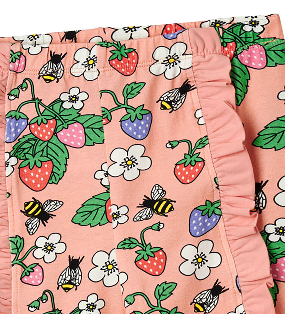 Småfolk Leggings - Blossom m. Erdbeere