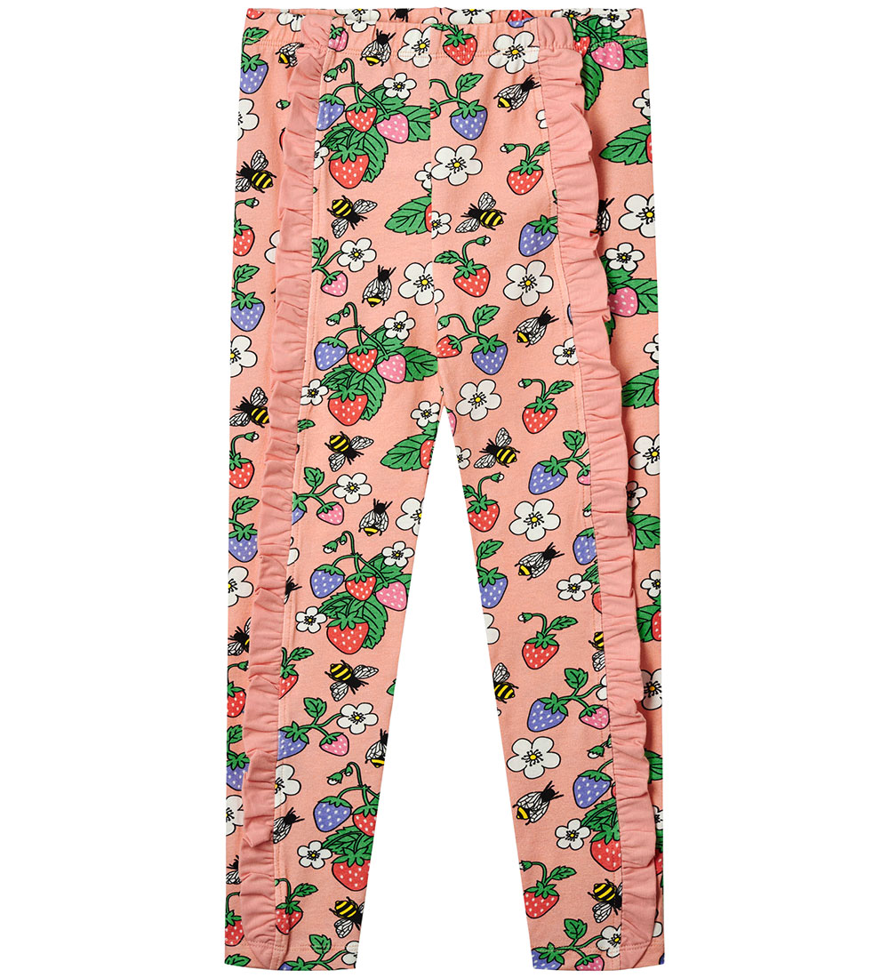 Småfolk Leggings - Blossom m. Erdbeere