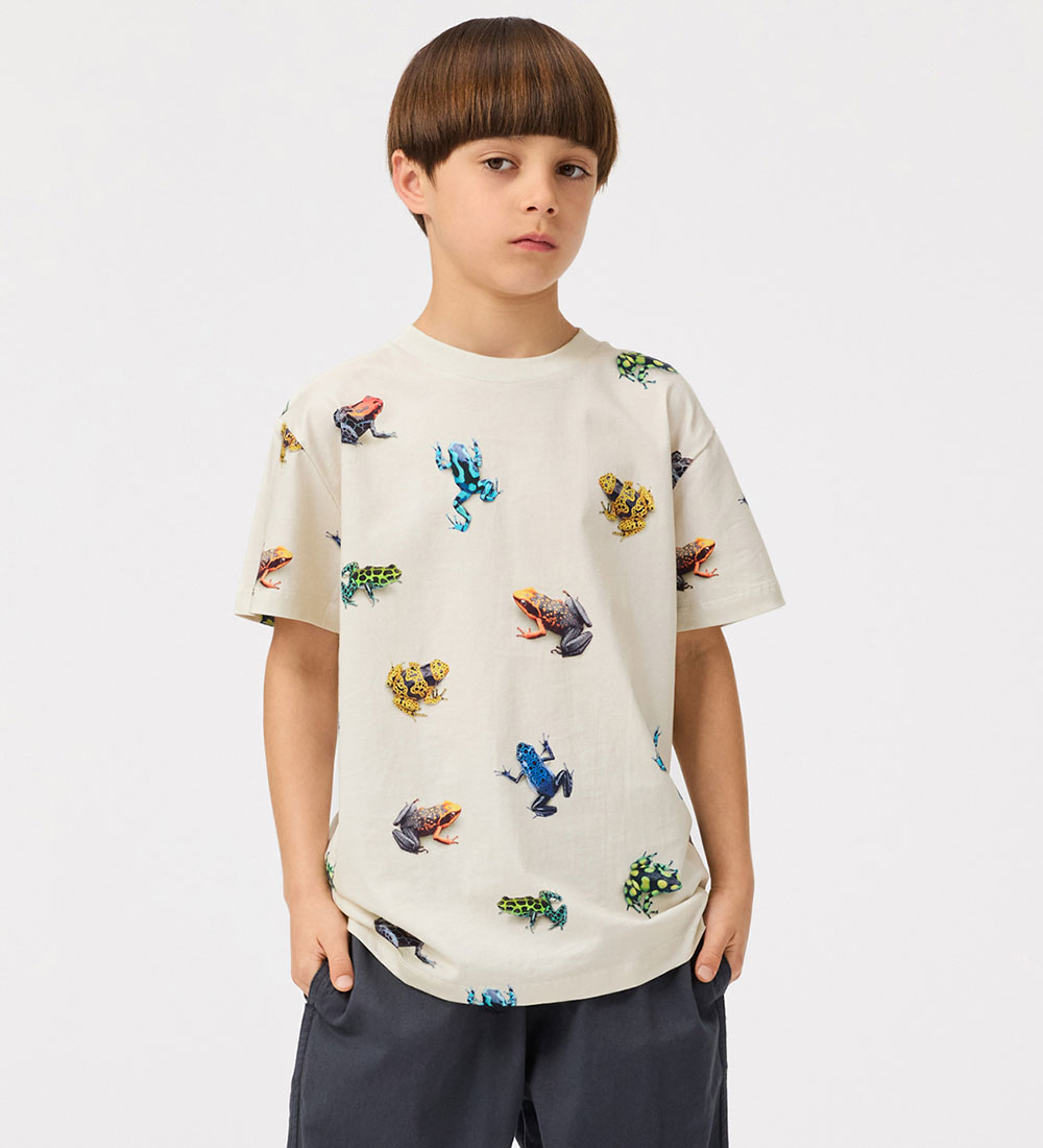 Molo T-shirt - Roxo - Vibrant Frogs w. Print