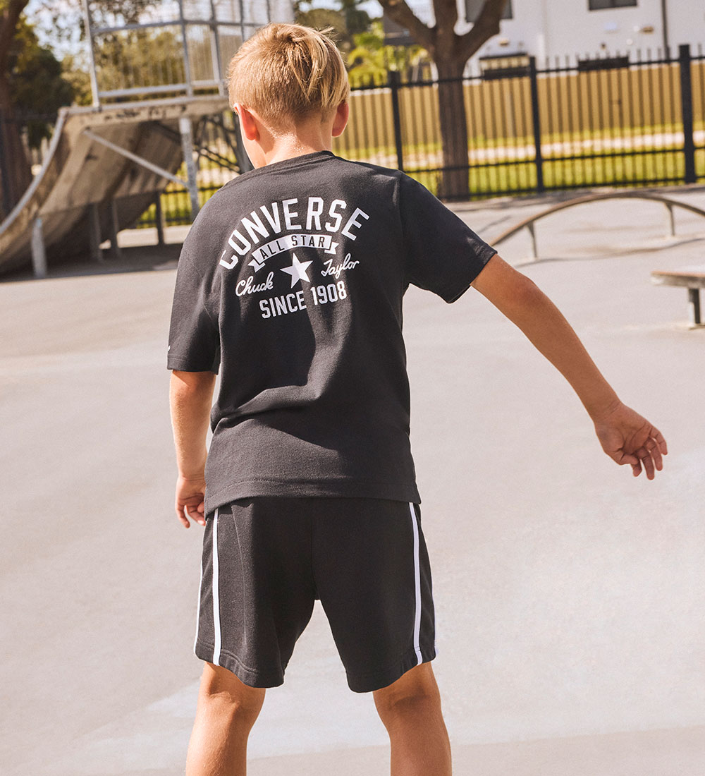 Converse T-Shirt - Zwart m. Wit