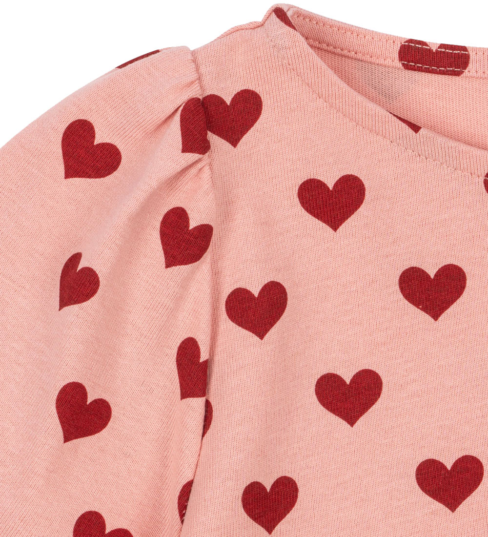 Konges Sløjd Blouse - Drey Slit - Amour Rouge w. Hearts