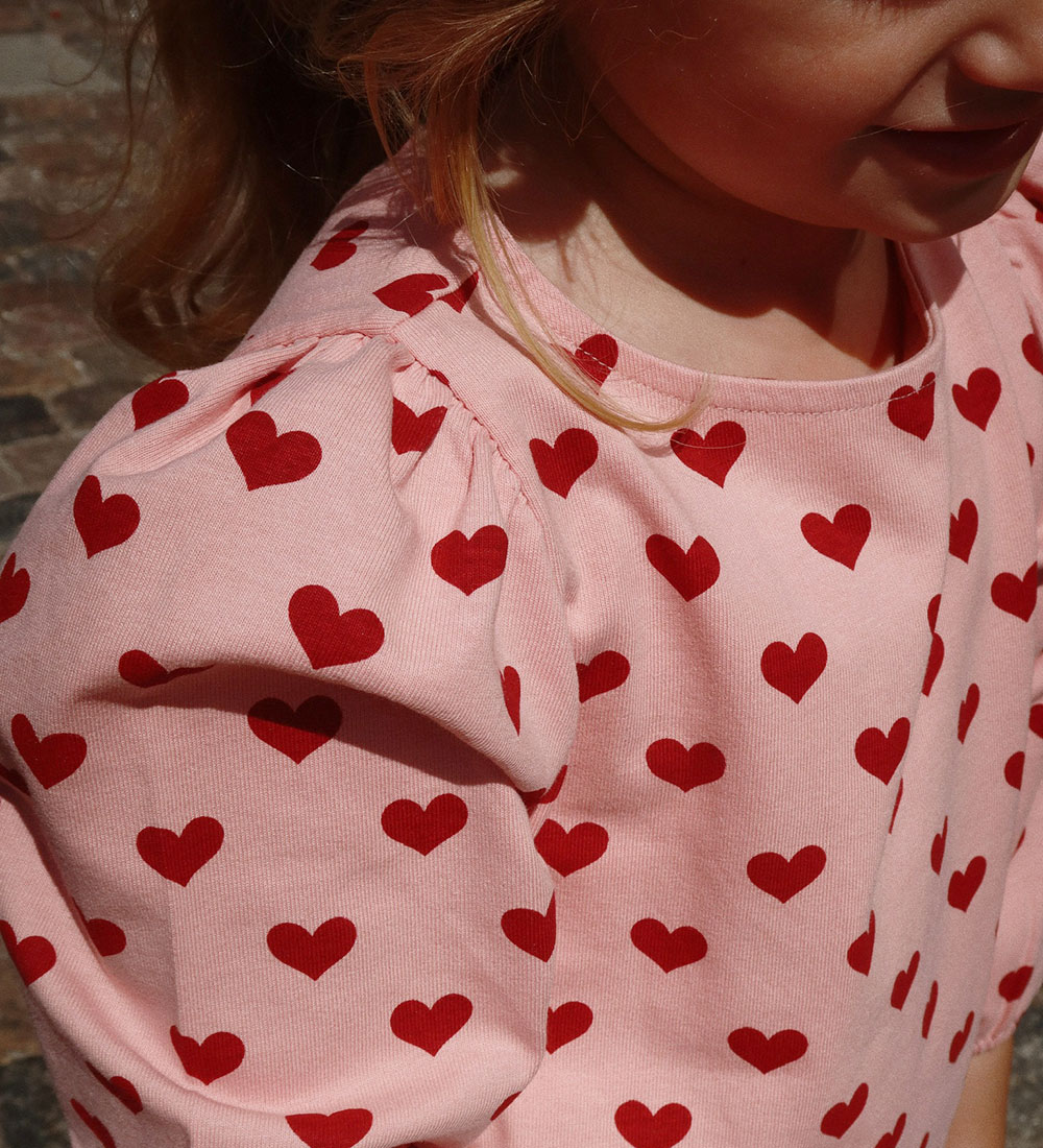 Konges Sløjd Blouse - Drey Slit - Amour Rouge w. Hearts