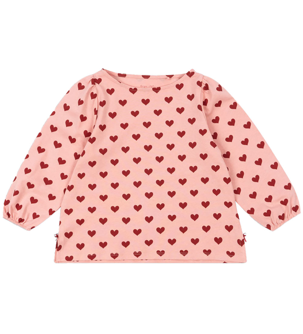 Konges Sløjd Blouse - Drey Slit - Amour Rouge w. Hearts