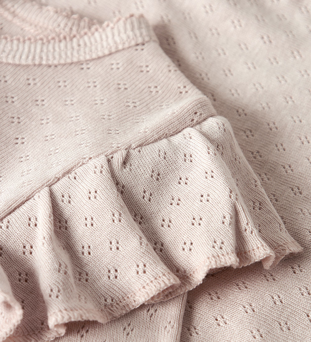 Lil' Atelier Blouse - NmfRachel - Peach Whip w. Pointelle