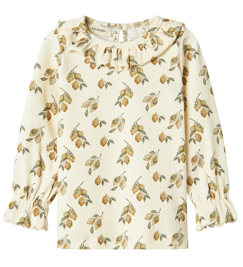 Lil' Atelier Blouse - Rib - NmfGavo - Turtledove/Lemon