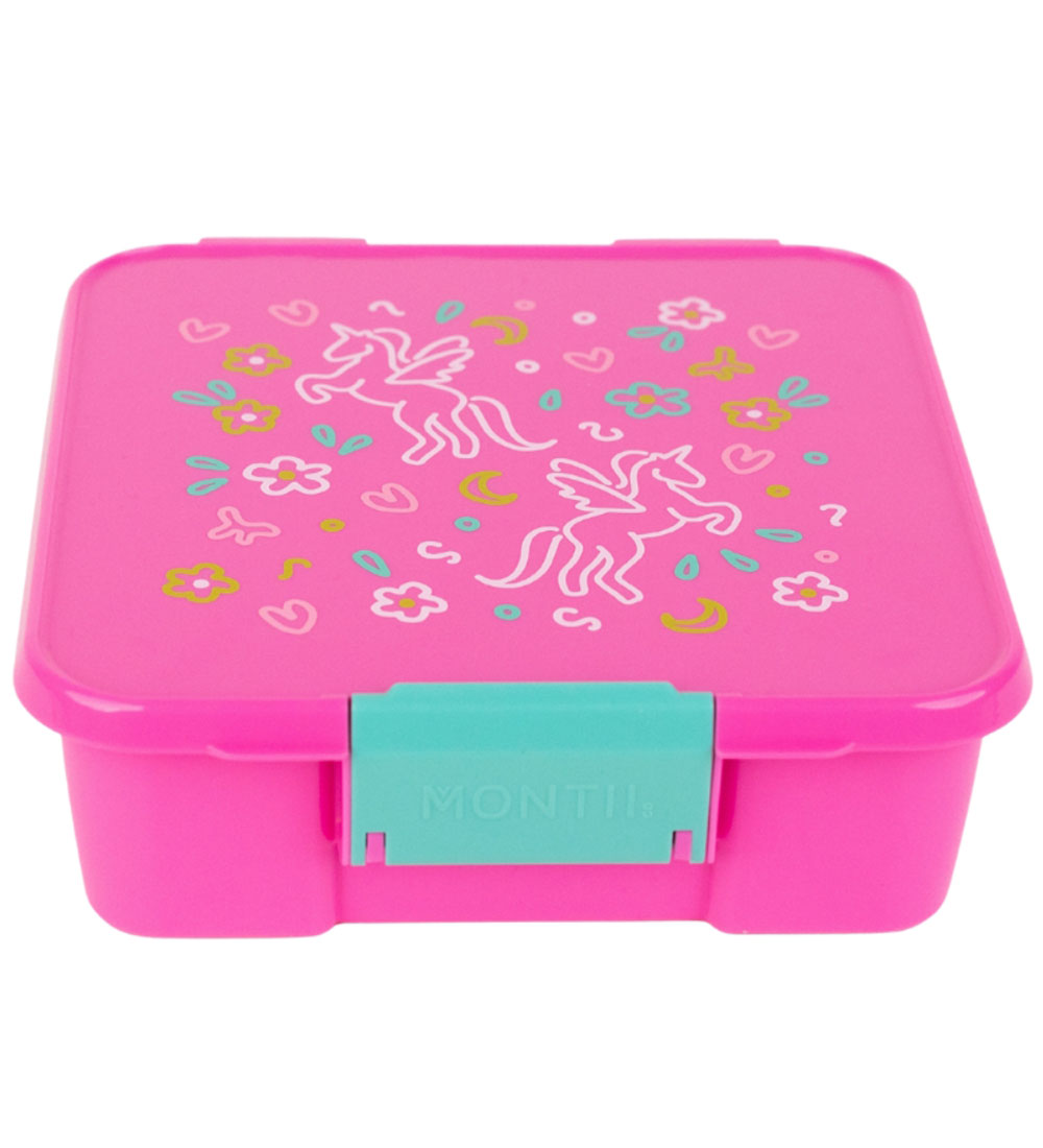 MontiiCo Lunchbox w. 5 Rum - Bento Five - 980 mL - Unicorn Magic