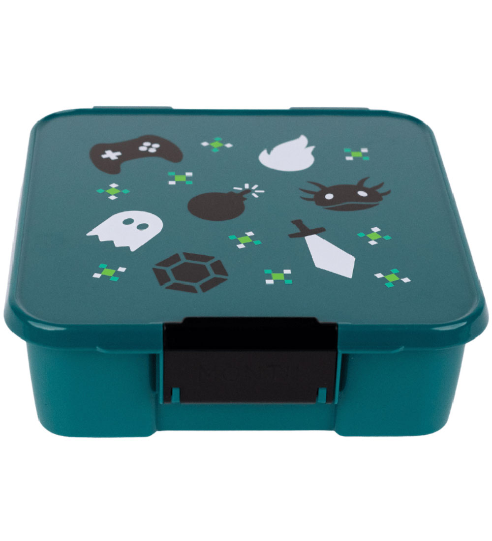 MontiiCo Lunchbox w. 3 Rum - Bento Three - 1 L - Game On