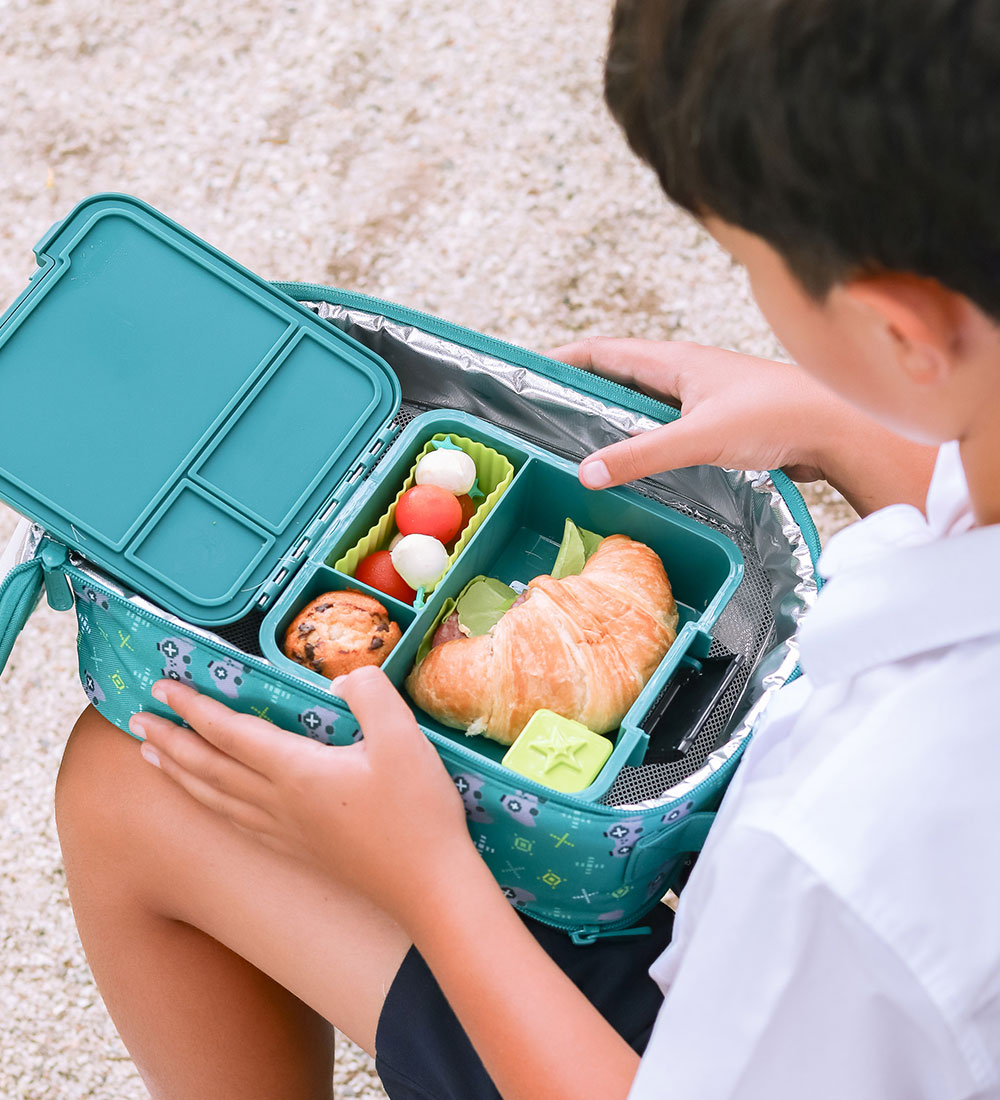 MontiiCo Lunchbox w. 3 Rum - Bento Three - 1 L - Game On
