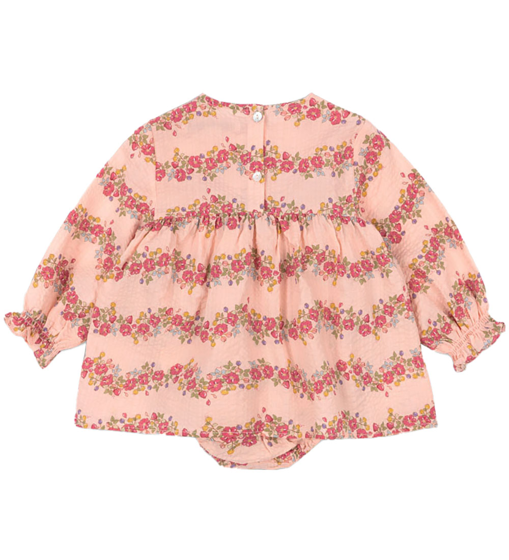 Konges Sløjd Bodysuit w. Skirt L/æ - Bella Frill - Flora Pink