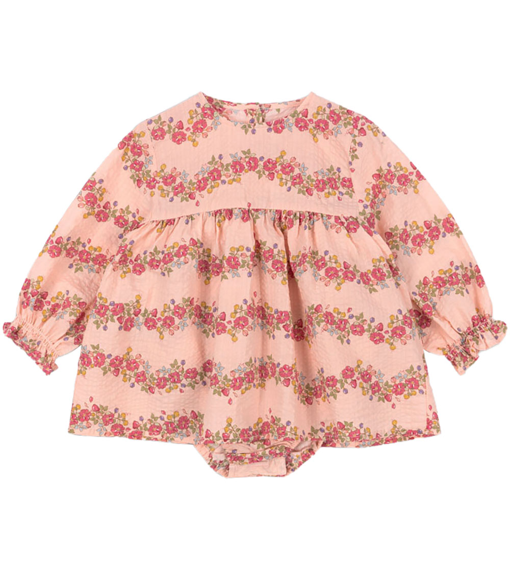 Konges Sløjd Bodysuit w. Skirt L/æ - Bella Frill - Flora Pink