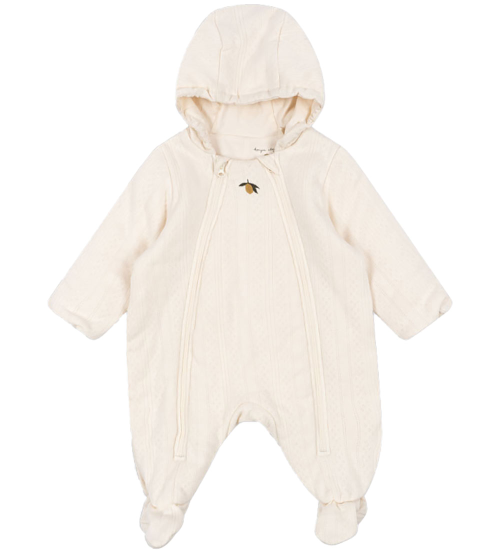 Konges Sløjd Pramsuit - Minna - Antique White w. Pointelle