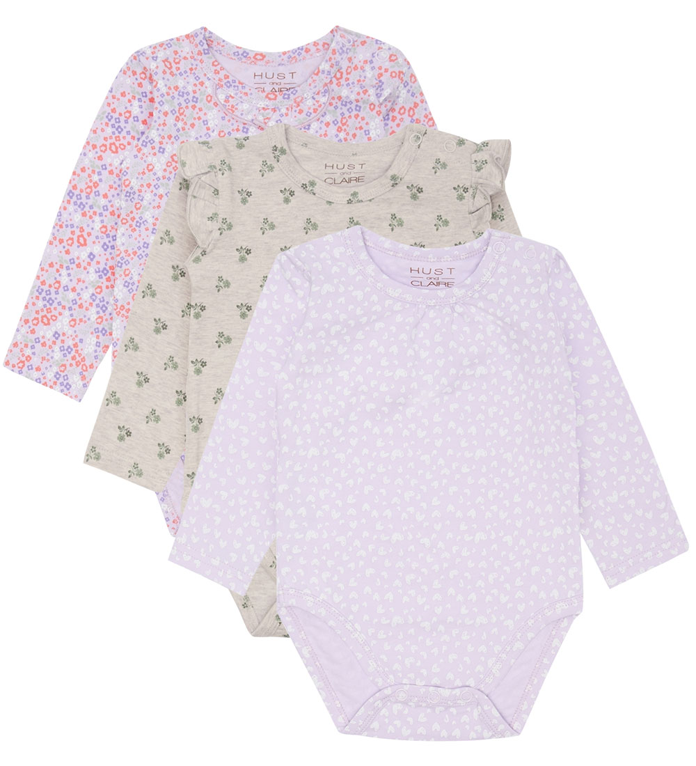 Hust and Claire Bodysuit L/æ - 3-Pack - Bella - Wheat Melange