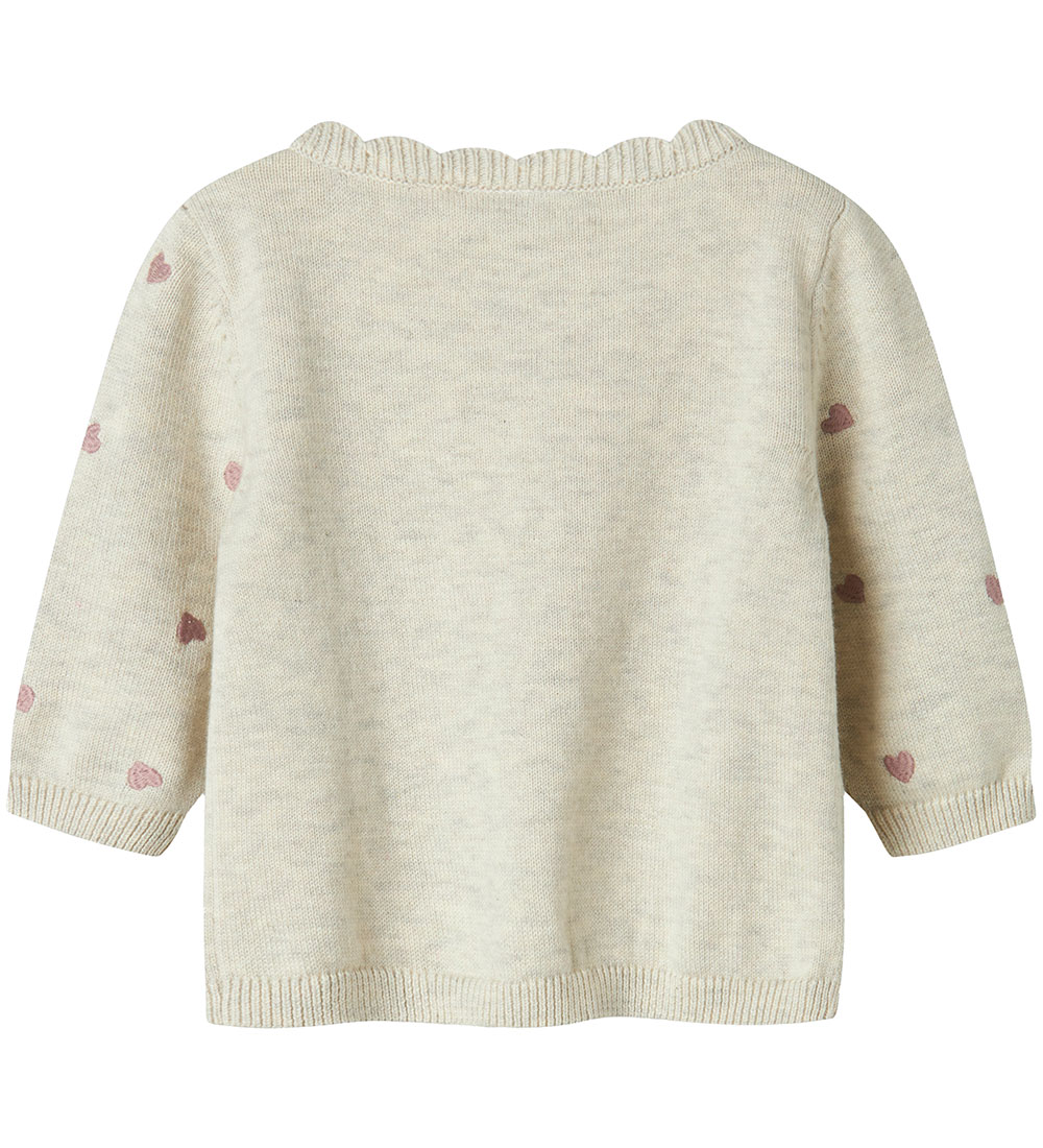 Name It Cardigan - Knitted - NbfFisilly - Peyote Melange w. Hear