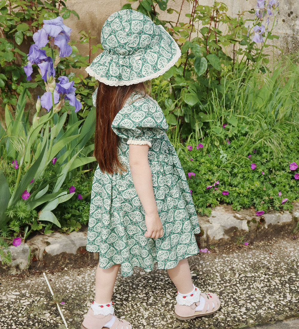 Konges Sløjd Jurk - Hart Lace - Kant Green m. Print