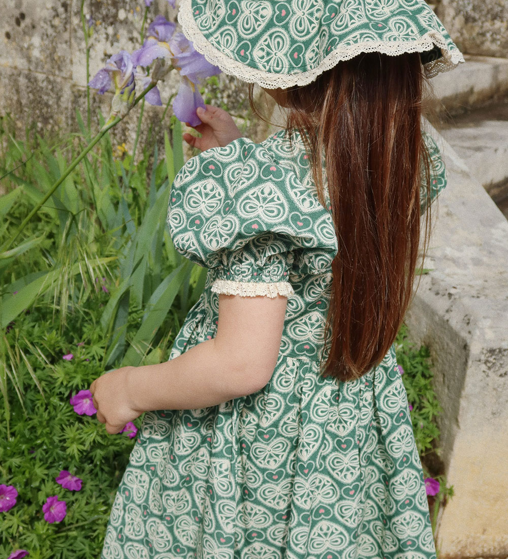Konges Sløjd Jurk - Hart Lace - Kant Green m. Print