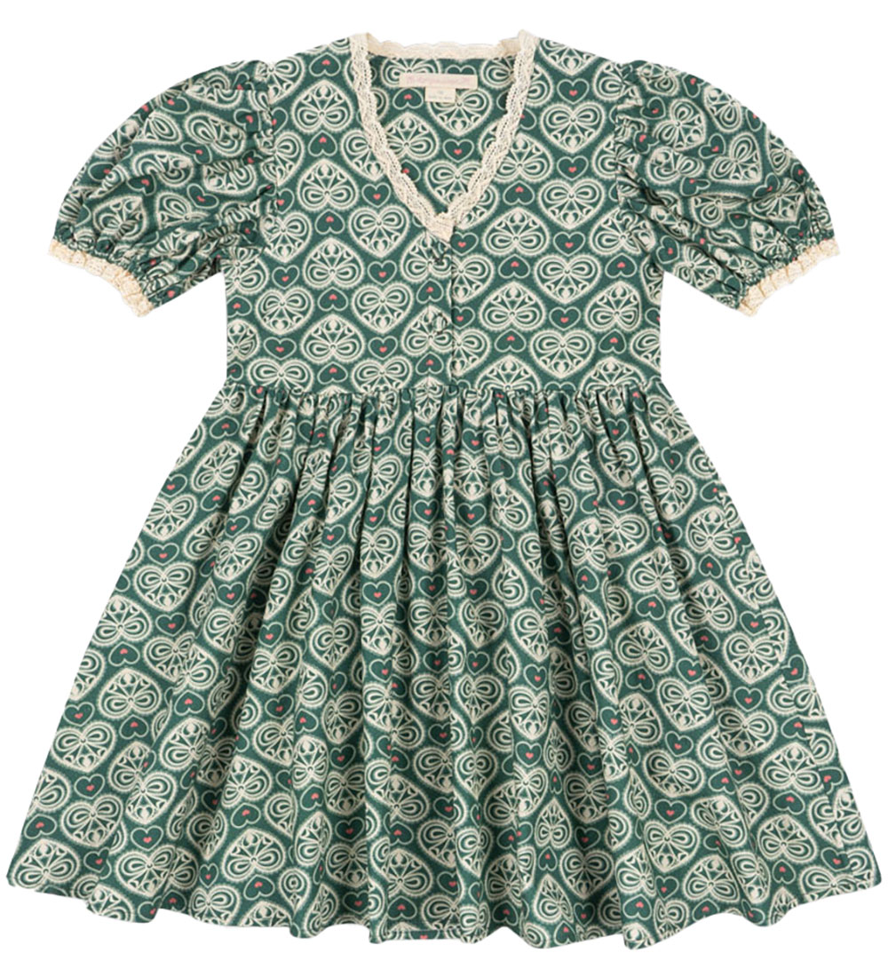 Konges Sløjd Jurk - Hart Lace - Kant Green m. Print