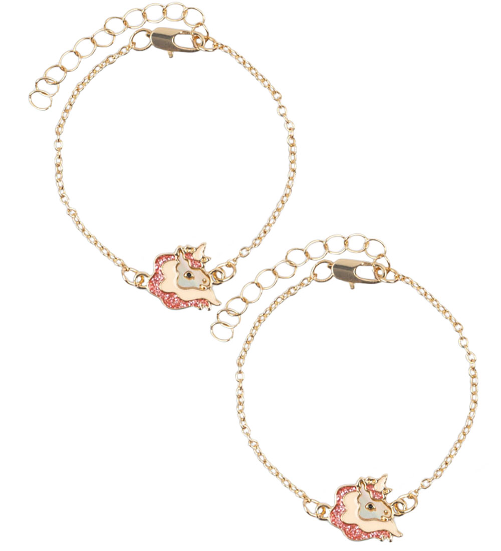 Konges Sløjd Armband - 2-pack - Unicorn Flickvänarmband - Guld