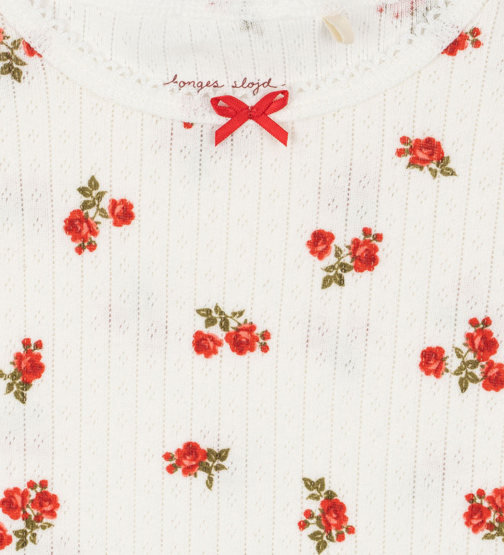 Konges Sløjd Blouse - Rib - Minnie - Rose Red w. Pointelle